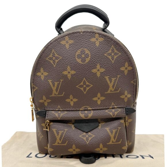 LOUIS VUITTON  Palm Spring Mini Monogram Canvas Backpack Brown - Picture 3 of 11